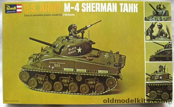 Revell 1/40 M-4 Sherman Tank Black Magic, H554 plastic model kit